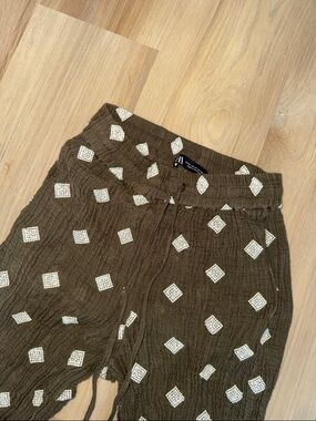 Zara Embroiderd beach pants xs